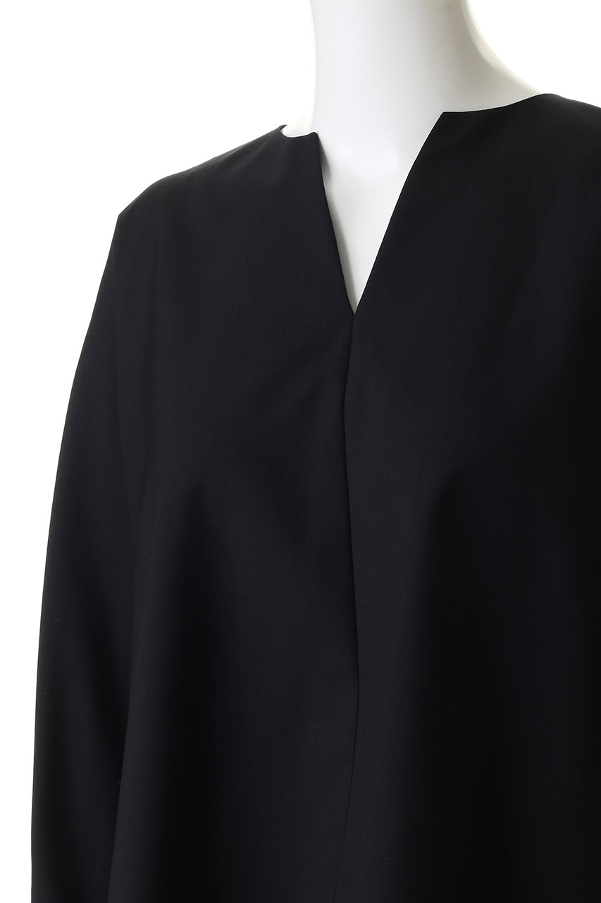 ebure(エブール) 長袖カットソー レディース美品  - ネイビー Vネック リアルスタイル REAL STYLE カットソー レディース 長袖
