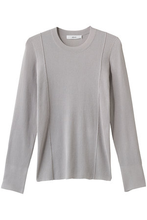 エブール/ebureの【2/13 0:00販売開始】ハイゲージファインリブ クルーネックニットプルオーバー(110300/110301)