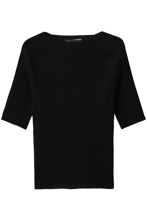 エブール/ebureの【2/13 0:00販売開始】ハイゲージファインリブ 5分袖ニットプルオーバー(110300/110301)