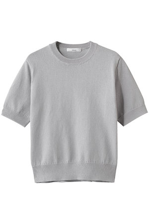 エブール/ebureの【2/13 0:00販売開始】ソフトコットンコード ハーフスリーブニットプルオーバー(110300/110301)