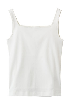 エブール/ebureの【2/13 0:00販売開始】コットンフライス スクエアネックキャミソール(110100/110101)