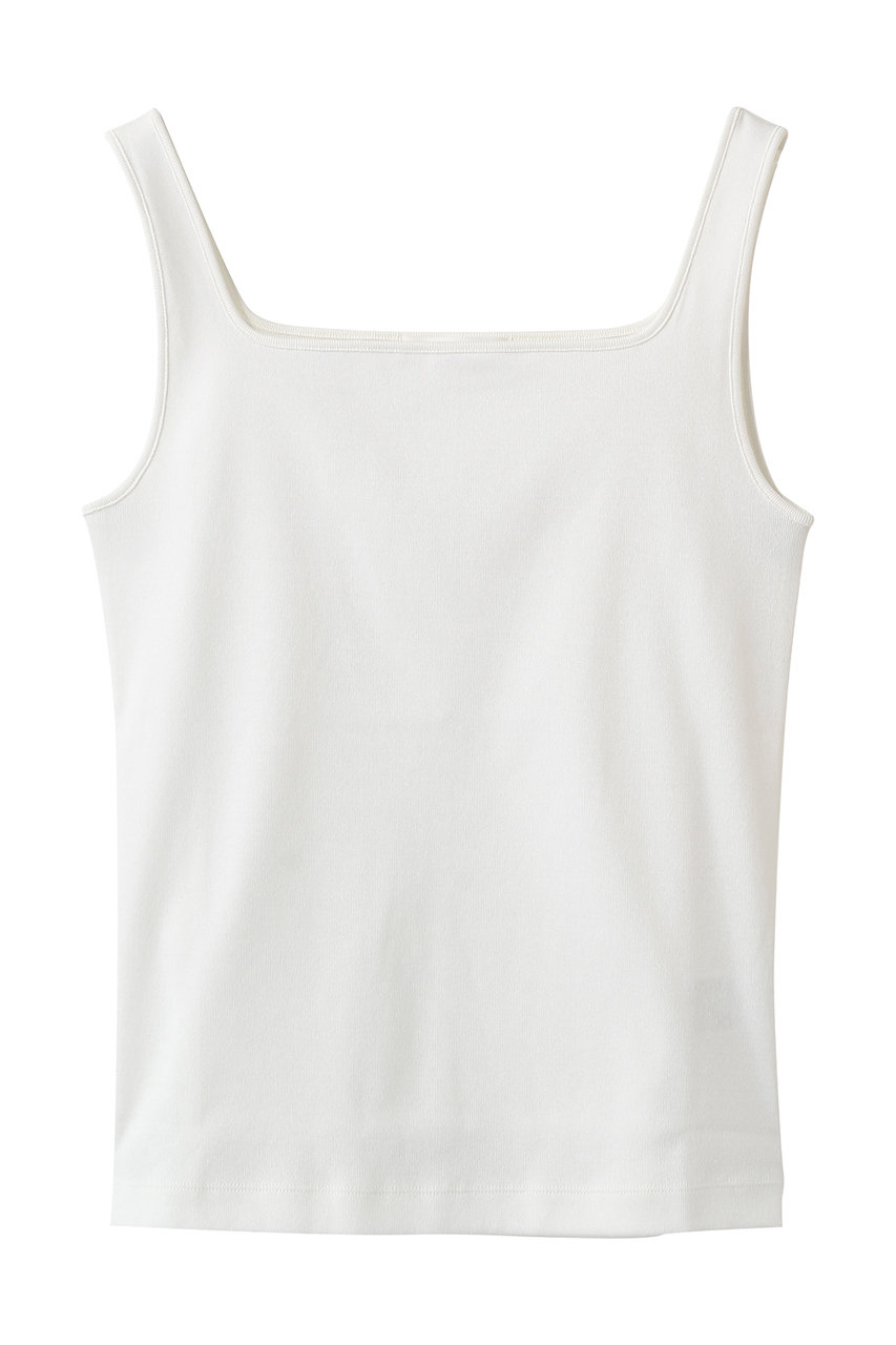 エブール/ebureの【2/13 0:00販売開始】コットンフライス スクエアネックキャミソール(ホワイト/4310900473/26SSCS03)