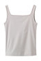 【2/13 0:00販売開始】コットンフライス スクエアネックキャミソール エブール/ebure ライトグレー