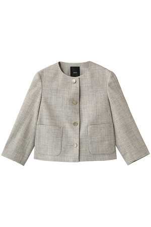 エブール/ebureの【3/6 0:00販売開始】フラックメランジ ノーカラージャケット(110800/110801)