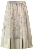 【3/6 0:00販売開始】フラワープリントオーガンジー イージーギャザースカート