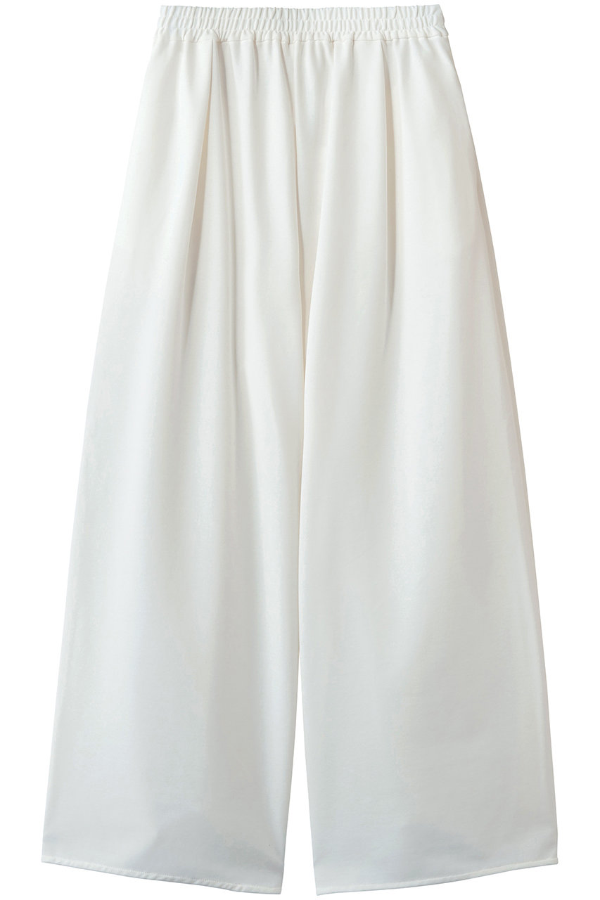 エブール/ebureのソフトツイストポンチ イージーワイドパンツ(ホワイト/4310600613/26SSPT15)