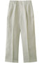 【予約販売】ピュアリネンヘリンボーン ベルテッドワイドパンツ エブール/ebure ライトグリーン