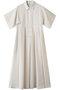 【予約販売】リネンアセテート ハンカチーフスリーブワンピース エブール/ebure アイボリー