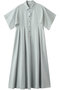 【予約販売】リネンアセテート ハンカチーフスリーブワンピース エブール/ebure ライトグリーン