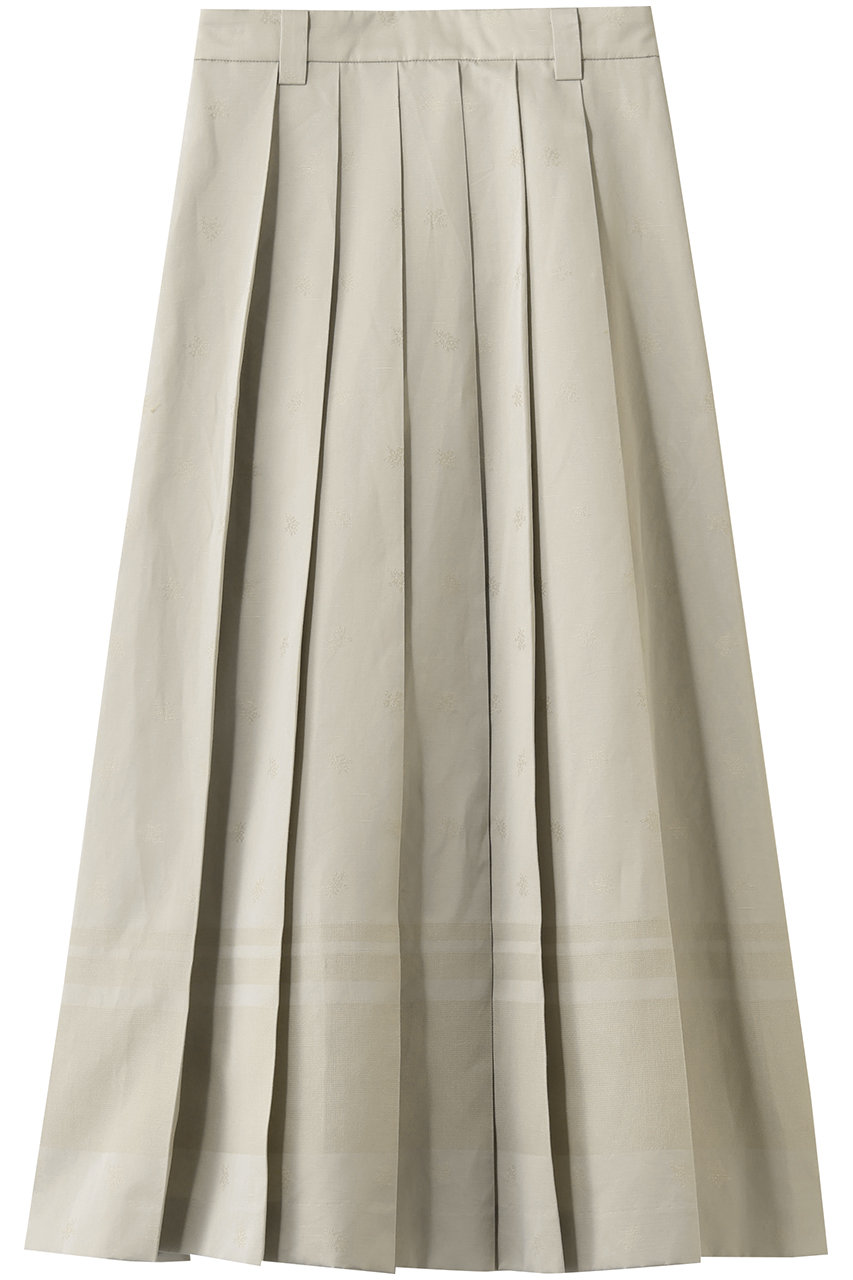 エブール/ebureのコットンリネンジャカード バックゴムトラペーズスカート(ライトグリーン/4310500264/26SSSK14)