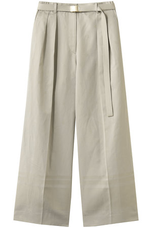 エブール/ebureのコットンリネンジャカード バックゴムワイドパンツ(110600/110601)