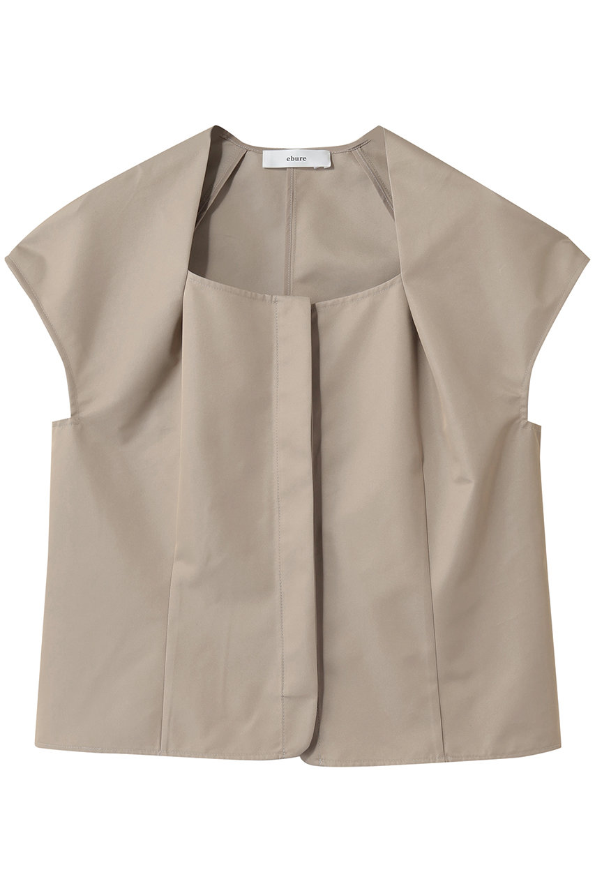 エブール/ebureの【予約販売】コットンシャンブレーツイル デザインブラウス(ベージュ/4310700575/26SSBL17)