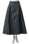 【予約販売】コットンシャンブレーツイル 巻き風フレアスカート エブール/ebure