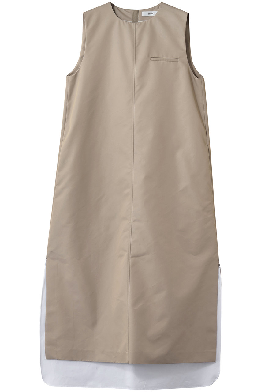 エブール/ebureの【予約販売】コットンシャンブレーツイル Iラインワンピース(ベージュ/4310300290/26SSOP14)