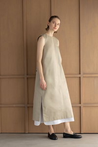 ebure(エブール)｜コットンシャンブレーツイル 巻き風フレアスカート