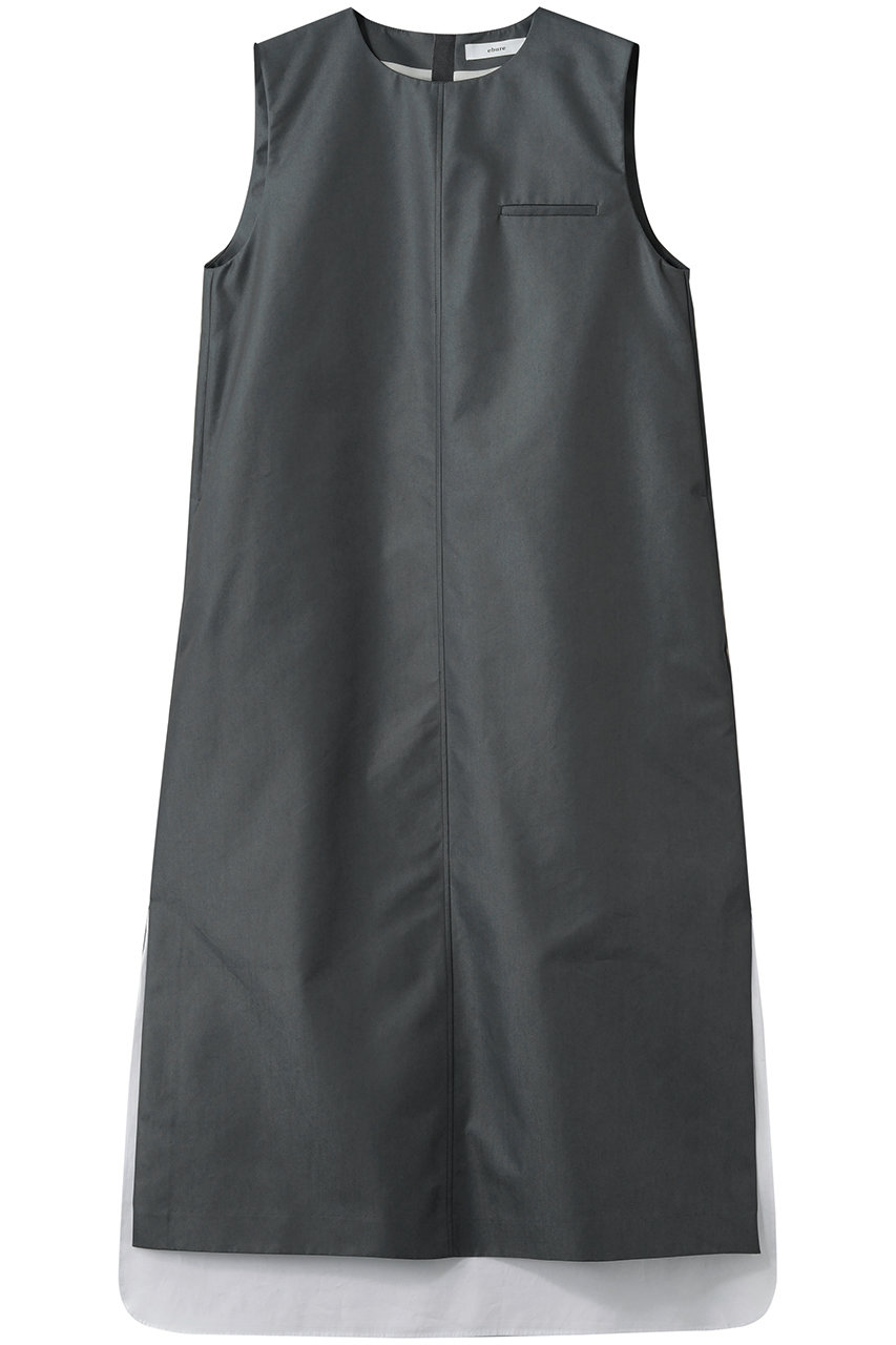 エブール/ebureの【予約販売】コットンシャンブレーツイル Iラインワンピース(グレー/4310300290/26SSOP14)