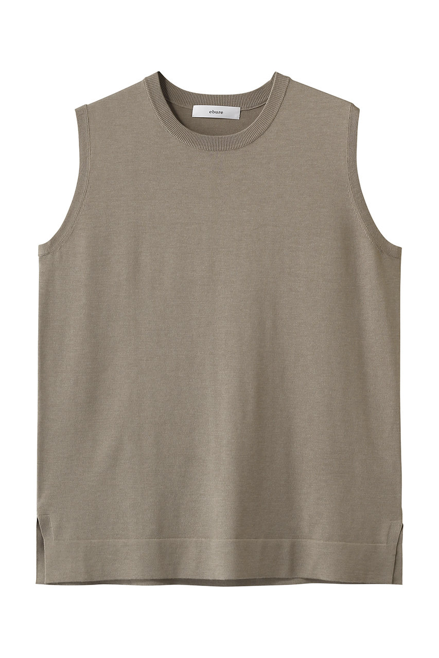 エブール/ebureの【予約販売】ライトシルクコットン ノースリーブニットトップス(ライトブラウン/4310800199/26SSKT17)
