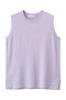 【予約販売】ライトシルクコットン ノースリーブニットトップス エブール/ebure ライトパープル