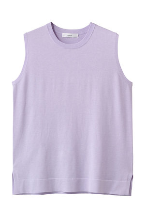 エブール/ebureの【予約販売】ライトシルクコットン ノースリーブニットトップス(110300/110301)