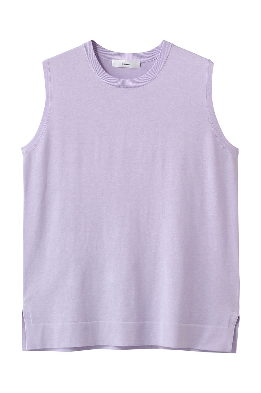 エブール/ebureの【予約販売】ライトシルクコットン ノースリーブニットトップス(ライトパープル/4310800199/26SSKT17)