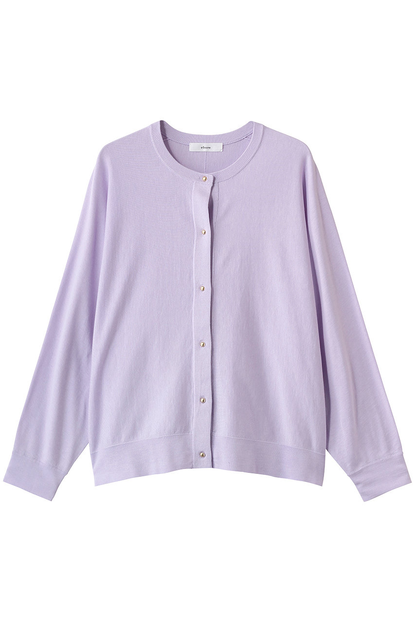 ライトシルクコットン クルーネックニットカーディガン