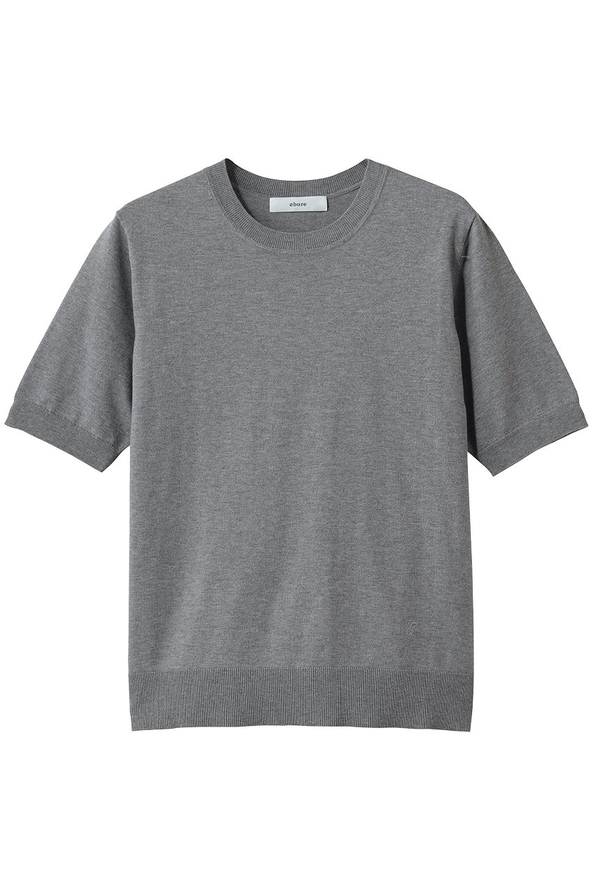 エブール/ebureの【予約販売】ハイクラスコンパクトコットン 半袖ニットトップス(トップグレー/4310800210/26SSKT21)
