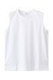 【予約販売】スーピマコットンスタンダード ノースリーブトップス エブール/ebure ホワイト
