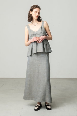 エブール/ebureの【4/3 0:00販売開始】リネングレンチェック ショートキャミソール(110400/110401)