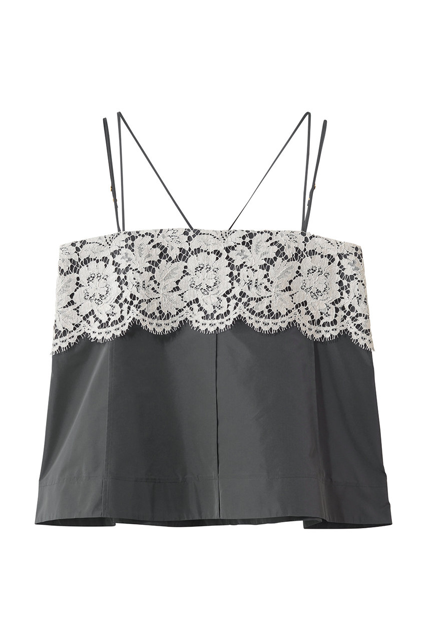エブール/ebureの【4/3 0:00販売開始】シルキータフタ フレンチレースキャミソール(グレー/4310700620/26SSBL22)