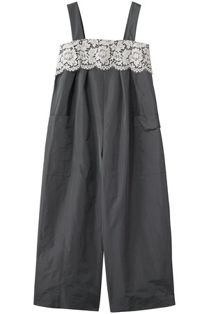 エブール/ebureの【4/3 0:00販売開始】シルキータフタ フレンチレースサロペット(110600/110606)