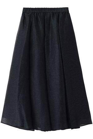 エブール/ebureの【4/3 0:00販売開始】リネンシルクシアー オーガンジータックフレアスカート(110700/110703)