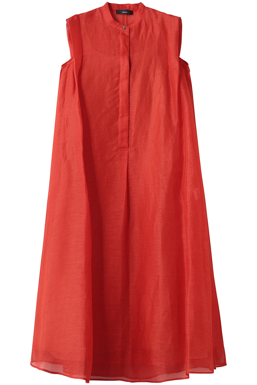 エブール/ebureの【予約販売】リネンシルクシアー オーガンジーワンピース(レッド/4310300293/26SSOP16)