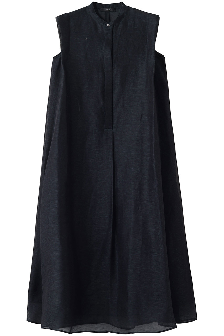 エブール/ebureのリネンシルクシアー オーガンジーワンピース(ネイビー/4310300293/26SSOP16)
