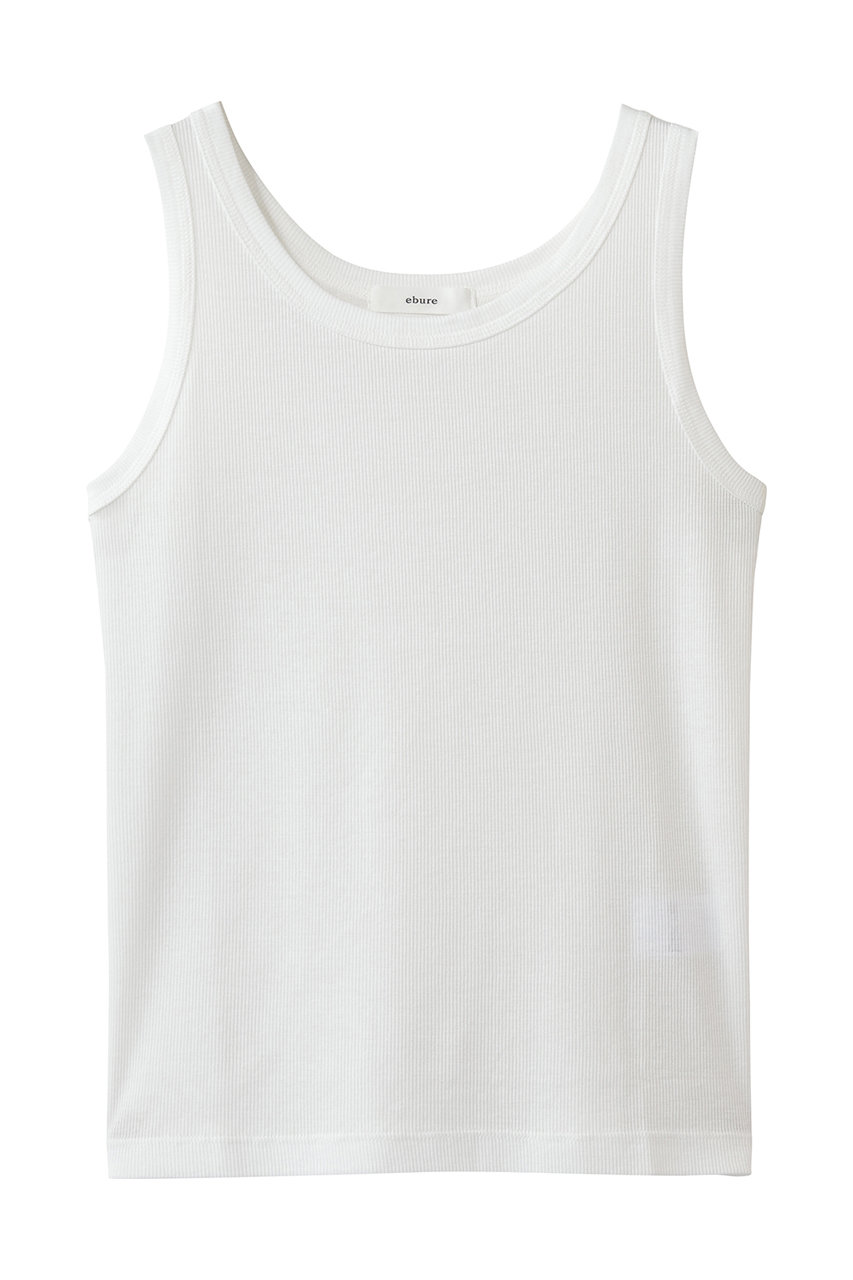 エブール/ebureの【4/3 0:00販売開始】クリアナチュラルテレコ タンクトップ(ホワイト/4310900537/26SSCS09)