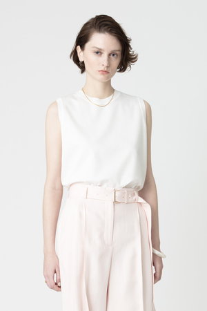 エブール/ebureの【ebure×Ron Herman】ニットパーツコットンポンチ スリーブレストップス