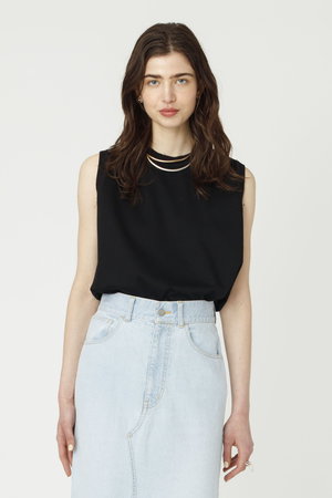 エブール/ebureの【ebure×Ron Herman】ニットパーツコットンポンチ スリーブレストップス