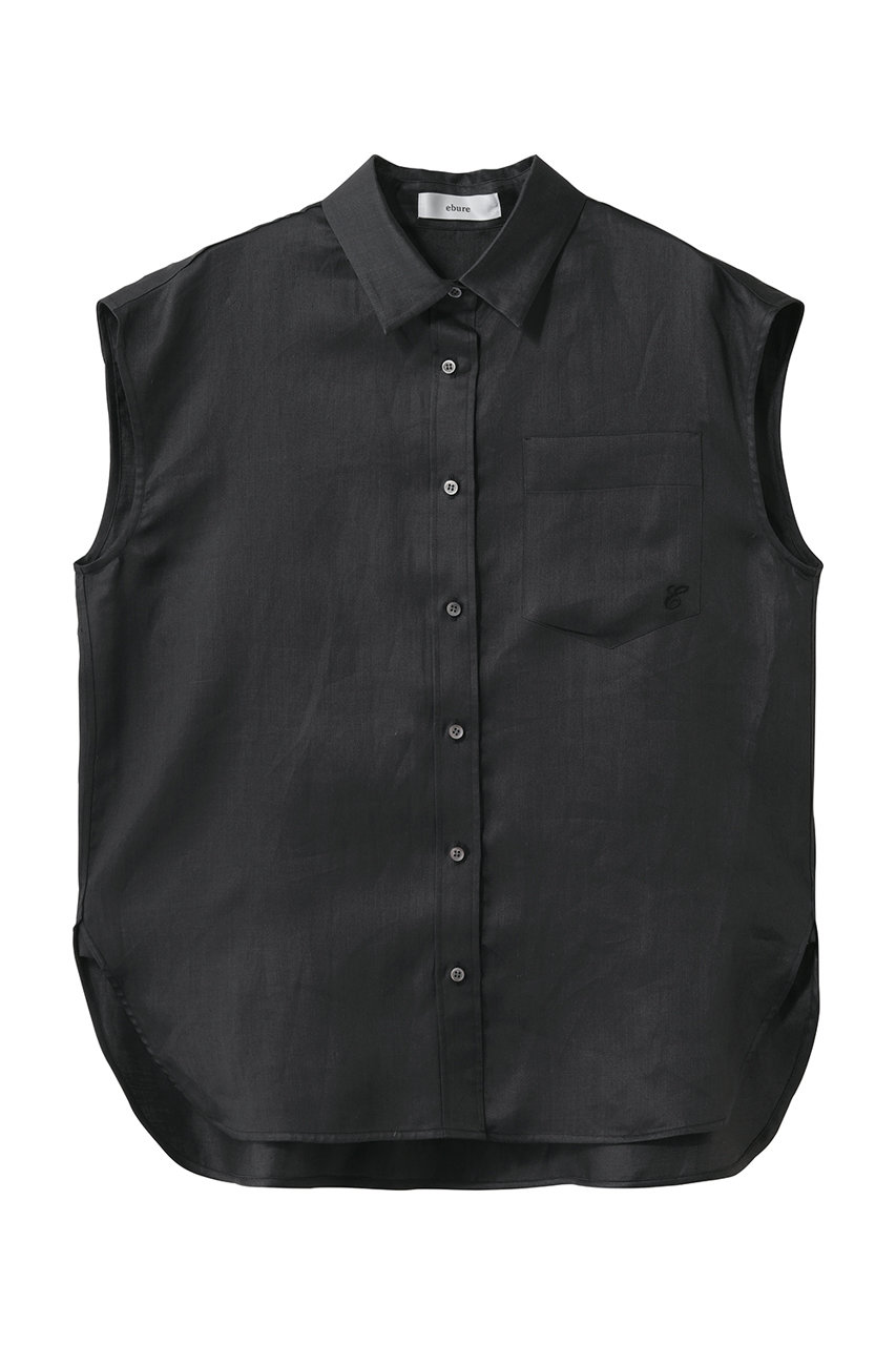 エブール/ebureの【予約販売】ラミーサテン ノースリーブシャツ(グレー/4310700619/26SSBL23)