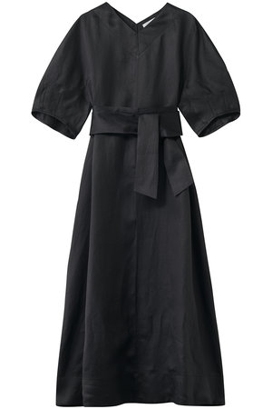 エブール/ebureの【予約販売】ラミーサテン バルーンスリーブベルテッドワンピース