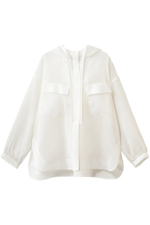 エブール/ebureの【予約販売】ソフトオーガンジー フーデットブルゾン