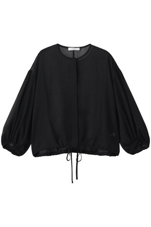 エブール/ebureの【予約販売】ソフトオーガンジー シャーリングブラウス