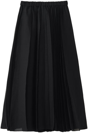 エブール/ebureの【予約販売】ソフトオーガンジー イージープリーツスカート