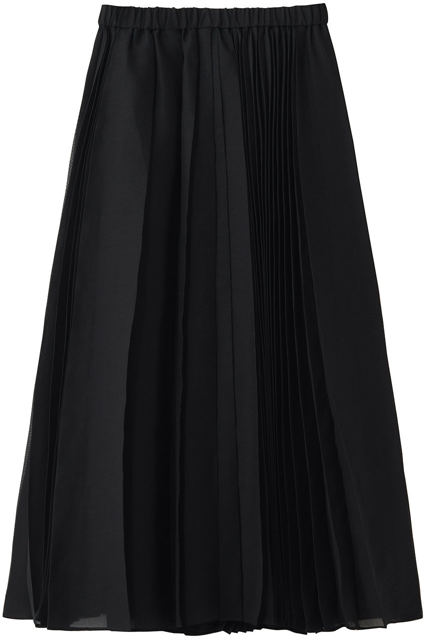 エブール/ebureの【予約販売】ソフトオーガンジー イージープリーツスカート(ブラック/4310500259/26SSSK21)