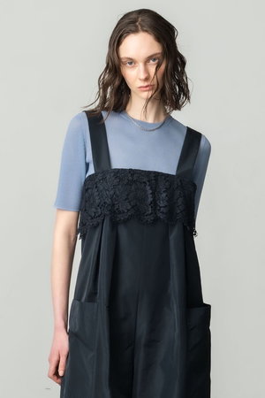 エブール/ebureの【予約販売】ライトシアーニット 5分袖リブニットプルオーバー(110300/110301)