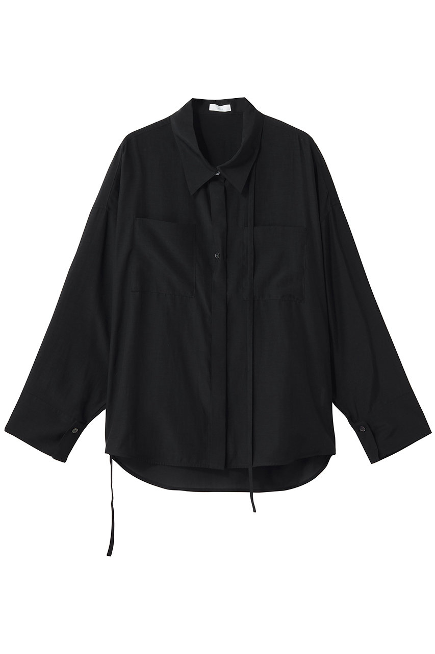 エブール/ebureの【予約販売】【店舗限定】ライトコットンローン Wポケットシャツ(ブラック/4310700628/26SSBL06KK)