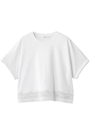 エブール/ebureのインコンバージョンレース デザインヘムカットソー