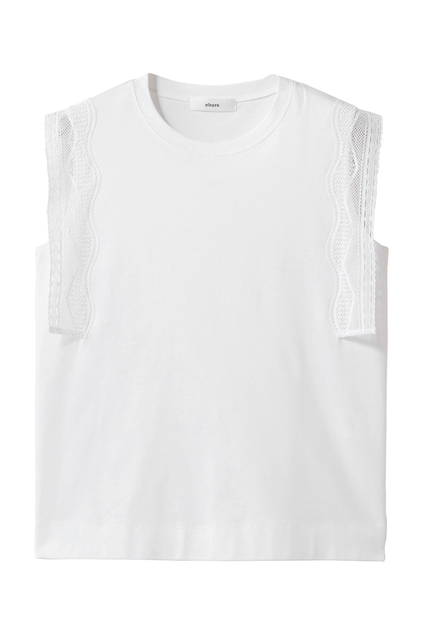 インコンバージョンレース デザインスリーブカットソー