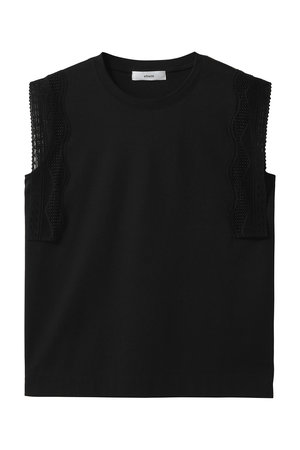 エブール/ebureのインコンバージョンレース デザインスリーブカットソー