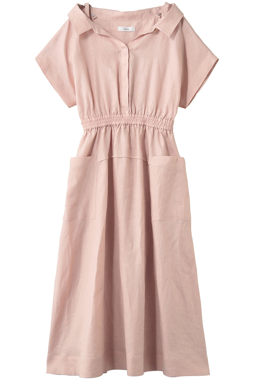 エブール/ebureの【予約販売】ボタニカルリネン シャツワンピース(ライトピンク/4310300320/26SSOP18)