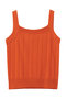 【予約販売】ボタニカルダイコットンミドルゲージ ワイドリブニットキャミソール エブール/ebure オレンジ