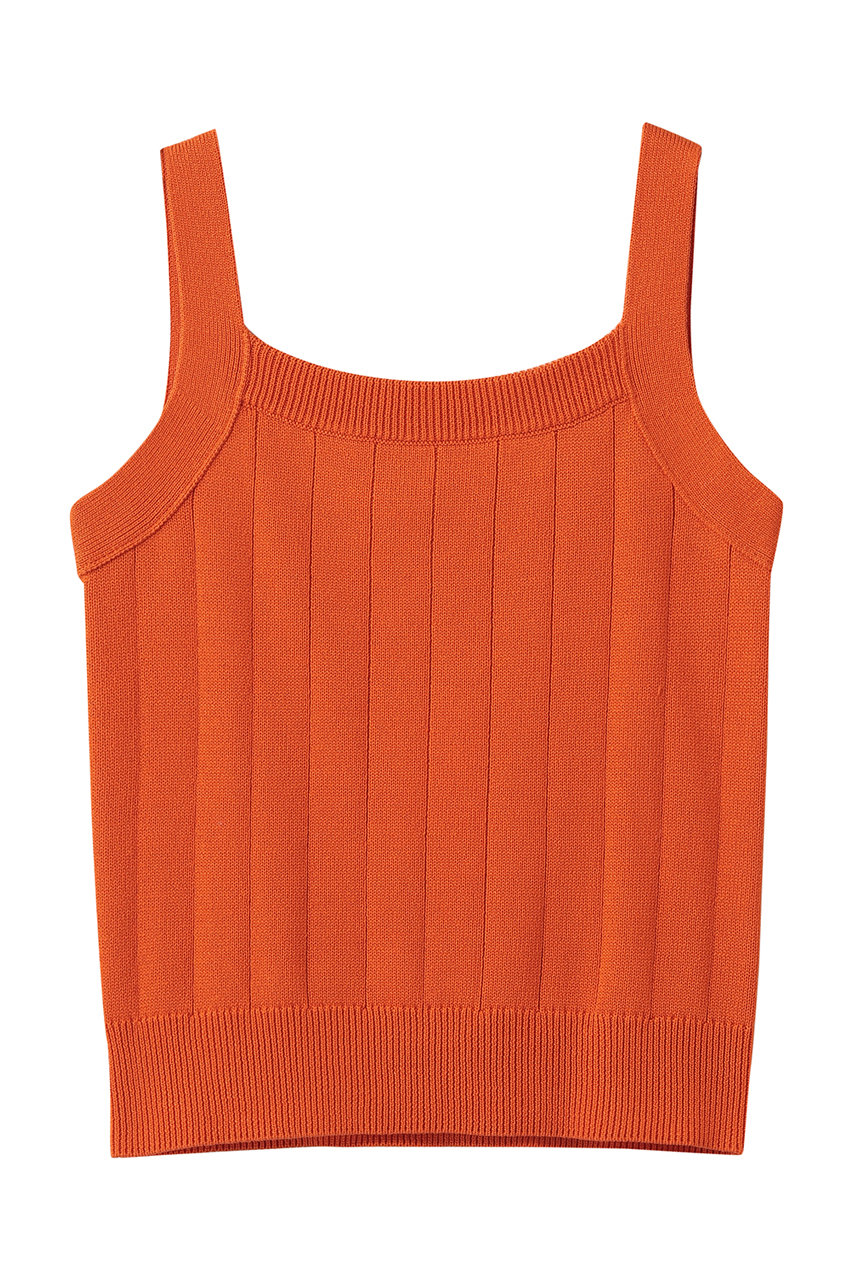 エブール/ebureの【予約販売】ボタニカルダイコットンミドルゲージ ワイドリブニットキャミソール(オレンジ/4310800236/26SSKT25)